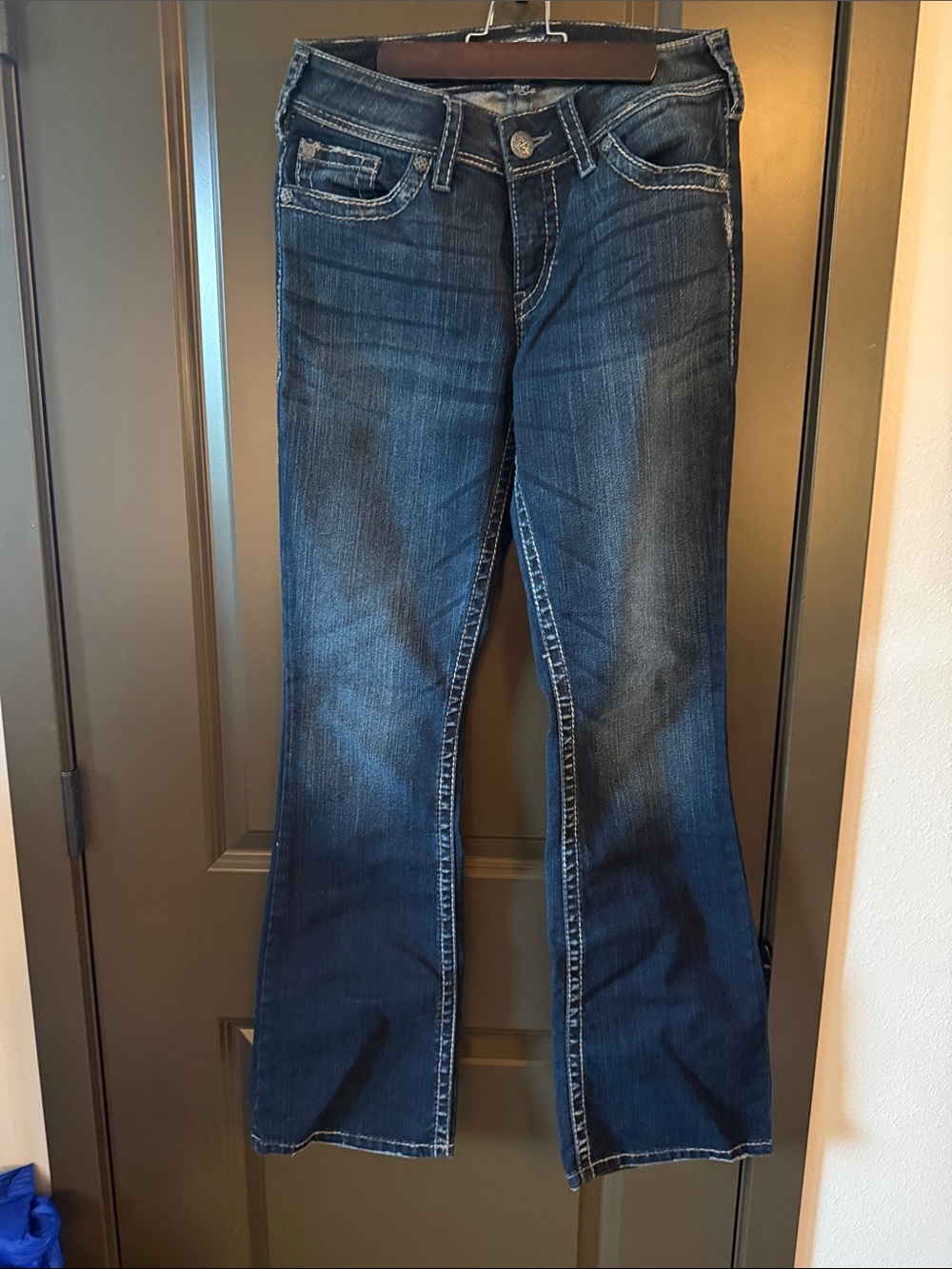 Silver  Suki Surplus Jeans Dark Blue Flare Jeans